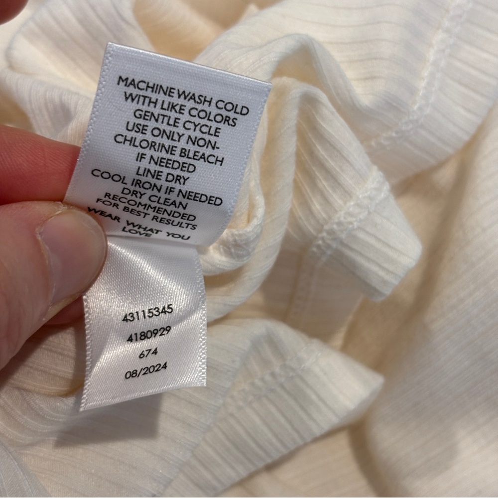 NWT torrid Super Soft Ribbed Sweetheart Top sz 5X Whisper White Lace Trim Tee - Picture 13 of 13